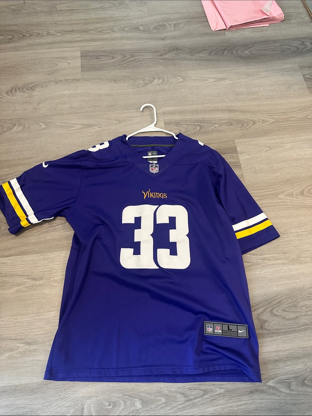 Nike Purple & White Football Jersey #33